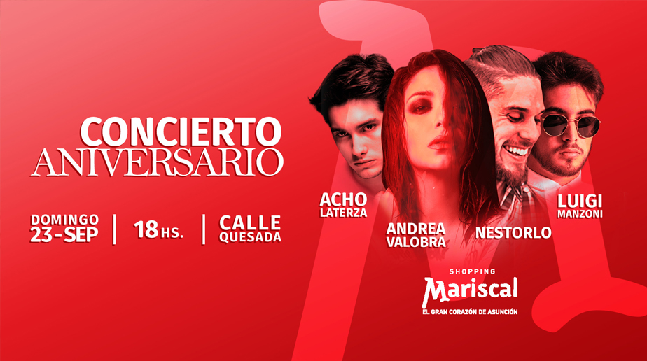 Shopping Mariscal te invita a su concierto aniversario