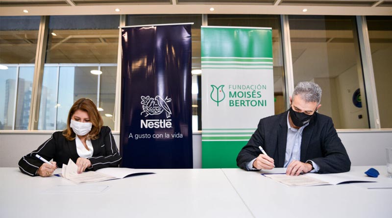 Nestlé Paraguay avanza hacia la economía circular sellando alianza con el BID Lab a través de la Fundación Moisés Bertoni.