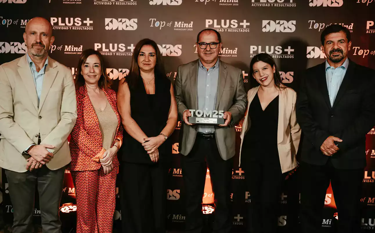 MAPFRE Paraguay, ganadora del premio Top of Mind 2025 en la categoría aseguradora