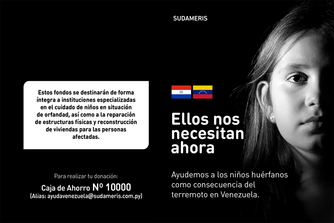 Ellos nos necesitan ahora: Sudameris impulsa una campaña de donación para niños huérfanos en Venezuela.